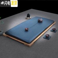 三维工匠东韵整块乌金石茶盘复古石头茶台石材茶海石黑石排水茶承 50*30*3(亏)茶具