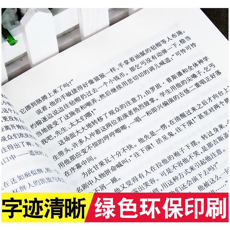 世界名着完整版全译本原着无删减中文初中高中生课外书籍十大名著外国经典文学简爱飘悲惨世界巴黎圣母院复活海底两万里