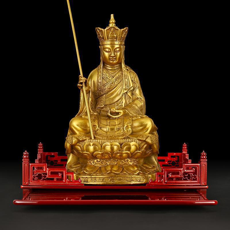 家柏饰(CORATED)铜九华山地藏佛像摆件铜地藏菩萨弥勒佛工艺品供奉高清大图