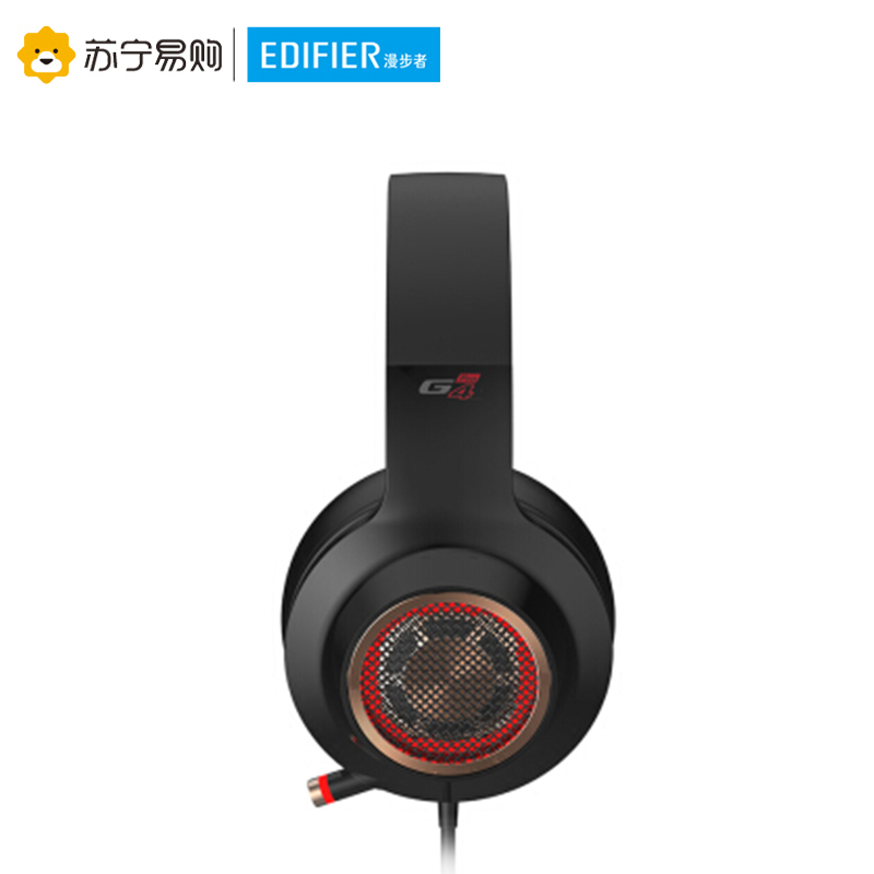 漫步者(EDIFIER)HECATE G4PRO降噪版炫彩变色灯光游戏耳机7.1声道精准定位变声 黑金色