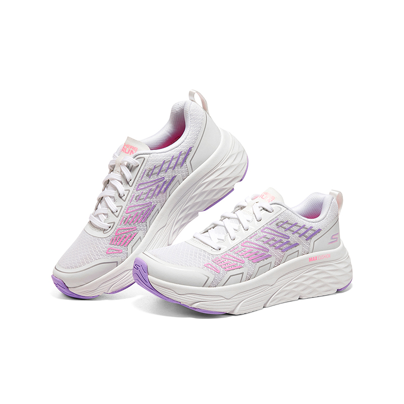 skechers斯凯奇女鞋新款网面缓震跑步鞋舒适轻便休闲运动鞋128574wmlt