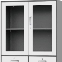 豪利鑫威钢制二斗文件柜办公室档案柜850*400*1850mm[工厂现做 7天内发货]
