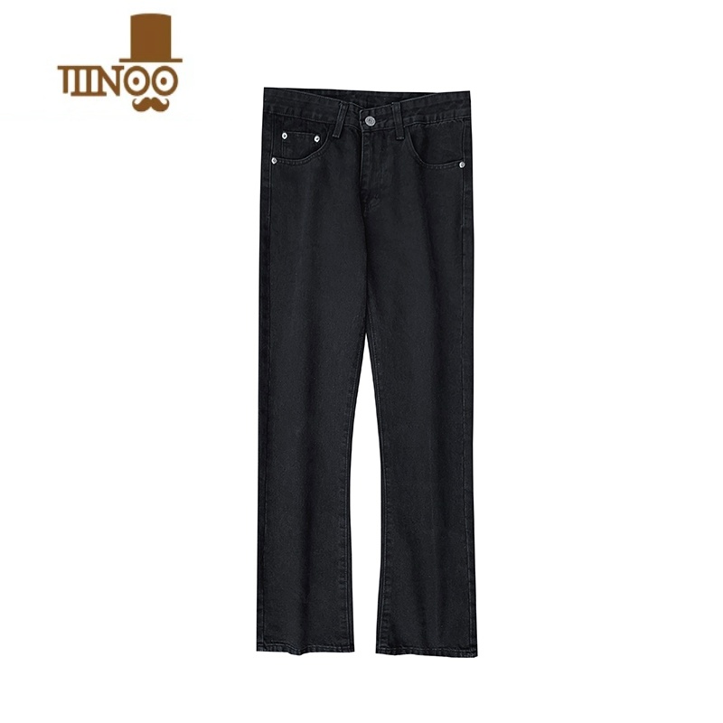 YANXU复古高街美式牛仔裤男士休闲长裤潮牌宽松夏季直筒裤子男款款高清大图