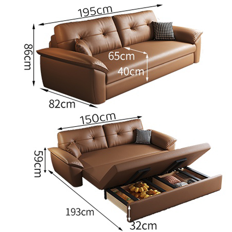 豫龙都沙发床棕色张高清大图