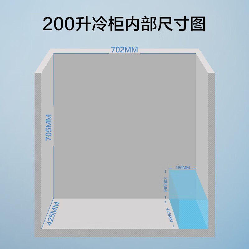 [官方旗舰店]美的200升-40℃超低温速冻冰柜BD/BC-200KEM(E) 家用商用减霜冷藏柜一级小冰柜保鲜小型冰箱高清大图