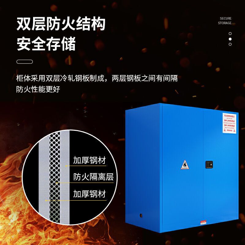 圣斯顿SBL1650-110化学品储存柜试剂柜110加仑1650*860*1500mm(单位:台)蓝色