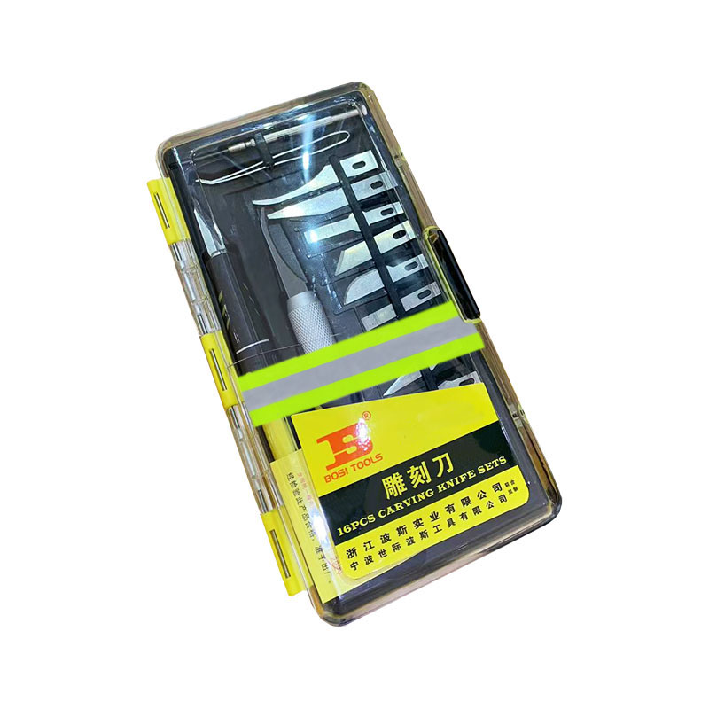 波斯(BOSI) 荧光系列雕刻刀 16PC 把高清大图