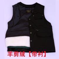 冬季羊皮羊毛马甲中老年背心加厚保暖棉坎肩羊绒皮毛一体加厚男女