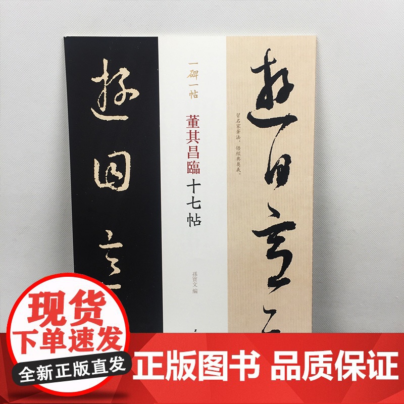 董其昌临十七帖(一碑一帖) 孙宝文 董其昌草书毛笔字帖书法临摹碑帖 古帖墨迹本繁体旁注 毛笔书法教程教材 上海辞书出版高清大图