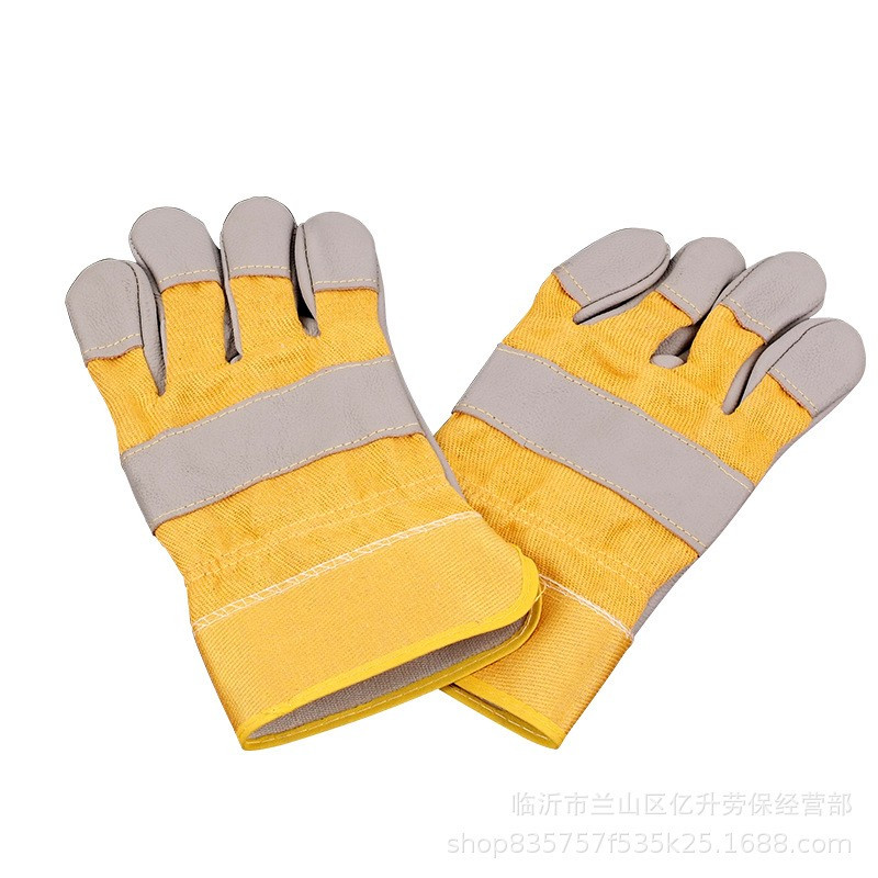 康琪世家 帆布衬牛皮手套 KQST-022 双