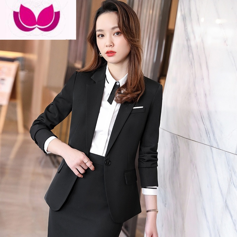 七斓高端西装套装女2023新款春酒店前台工作服职业正装小个子西服外套