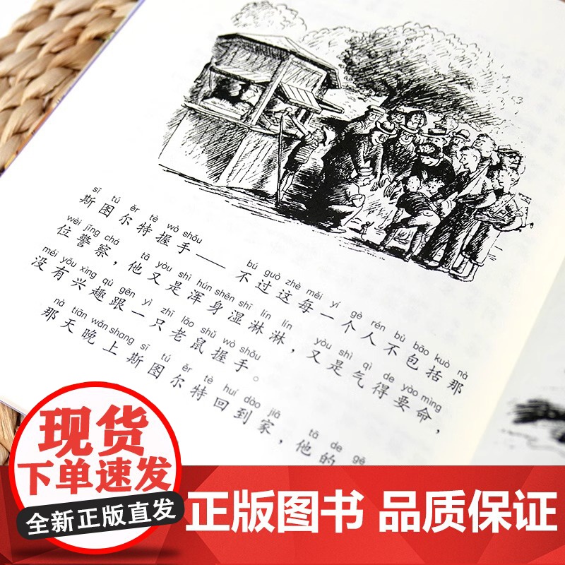 精灵鼠小弟注音版全套EB怀特三部曲外国儿童文学童书6-12岁童话故事书小学生一二三四年级课外阅读书籍正版带拼音鼠小弟斯图高清大图