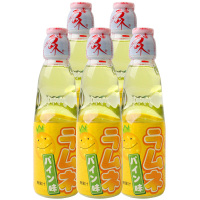 效期至23年6月28日 日本进口 哈塔 波子汽水菠萝味碳酸饮料 200ml*5瓶特价装