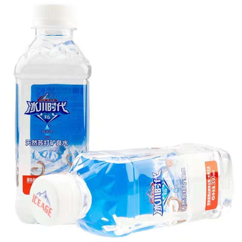 蓝剑冰川时代K6天然苏打矿泉水 330ML*24瓶/箱