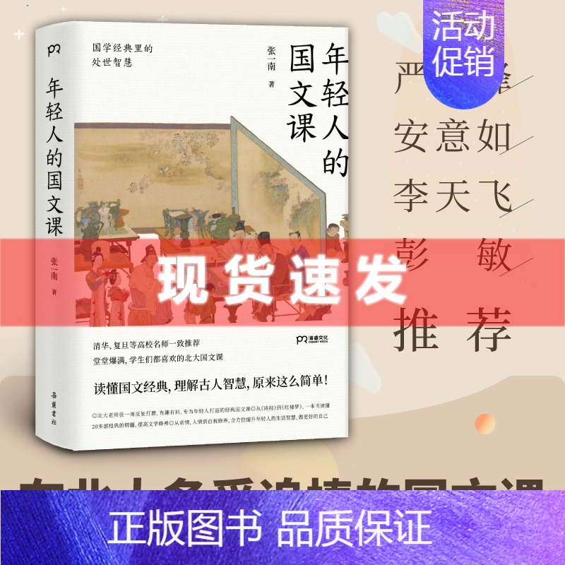 【正版】 书 年轻人的国文课 张一南著 国学经典传统文化修养个体价值学会爱人做事思考成功励志书籍 浦睿