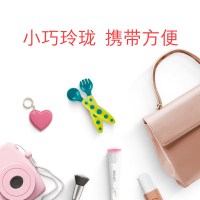 啵儿 儿童直角训练餐具 勺/叉装 蓝/绿