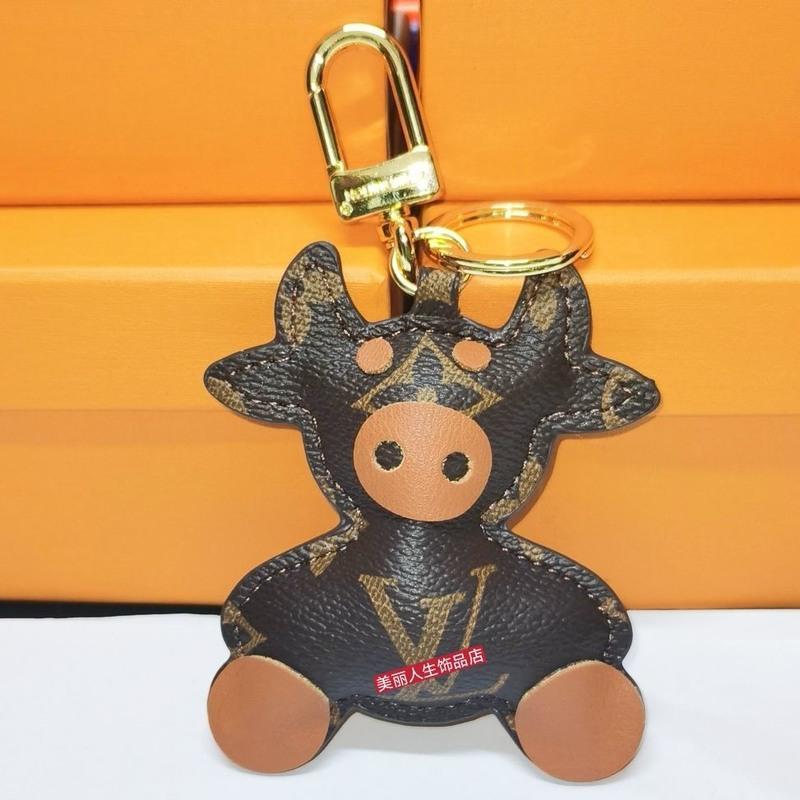高品质小牛钥匙扣法斗小狗包钥匙链包挂件公仔创意情侣互赠一只牛 l