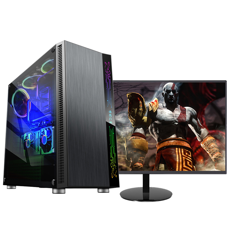 世纪之星 酷睿i5四核/AMD Radein 游戏独显/8GB内存/256GB固态 家用办公商用学生网课游戏电脑 台式机 台式电脑 DIY组装机 组装电脑 电脑主机+19英寸显示器