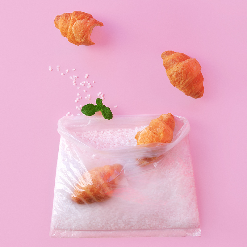 茶花保鲜袋家用食品级冰箱专用一次性食物密封袋食品袋蔬菜分装袋[加大号-680只][2卷装]