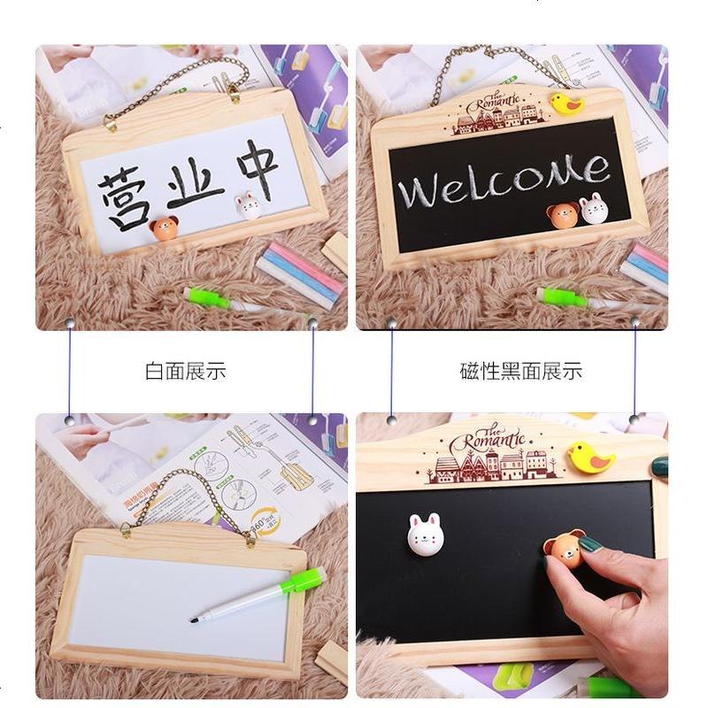 饰品服装店牌子装饰小大口便携式提示画板工作黑板双面挂牌