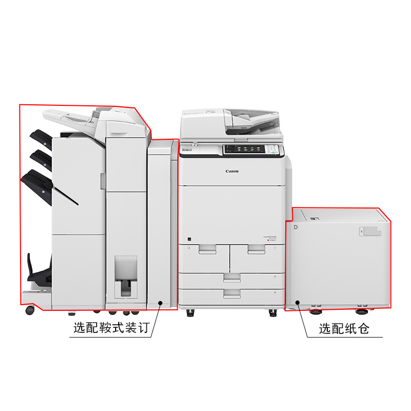 佳能(Canon)iR-ADVC7580A3彩色数码复合机含工作台/原厂三年质保/安装售后/双面打印/复印/扫描/发送钛白色