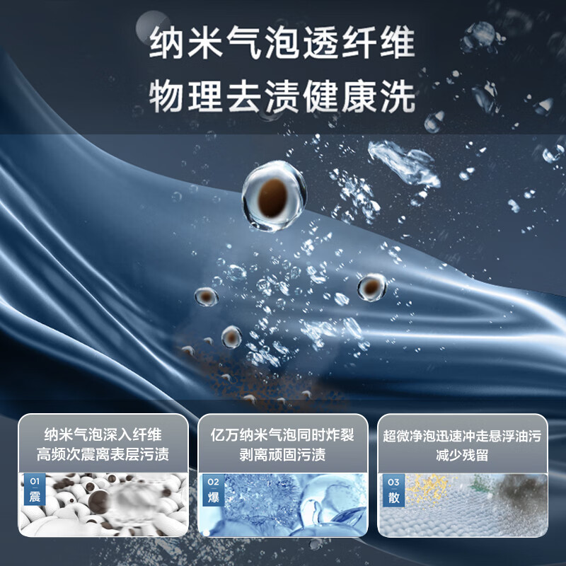 小天鹅(Little Swan)纤彩超薄全嵌小乌梅洗衣机10KG全自动变频水魔方滚筒洗脱一体TGSC83高清大图