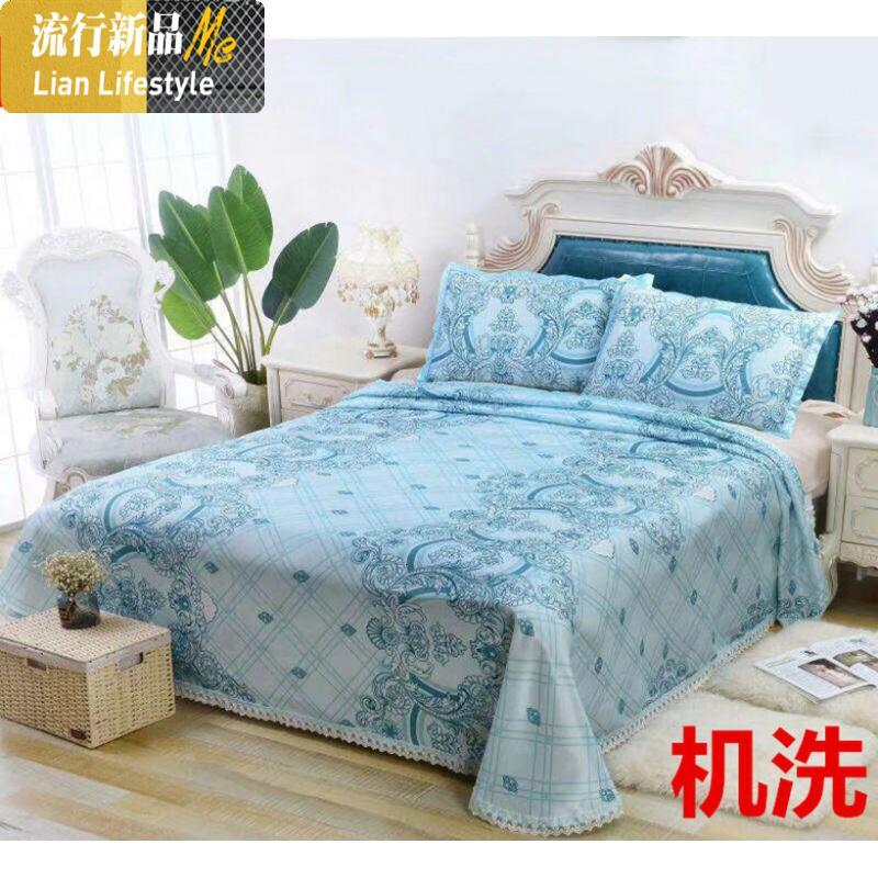 夏季 潮流花边水洗床裙凉席 冰丝席三件套 三维工匠凉席/凉枕