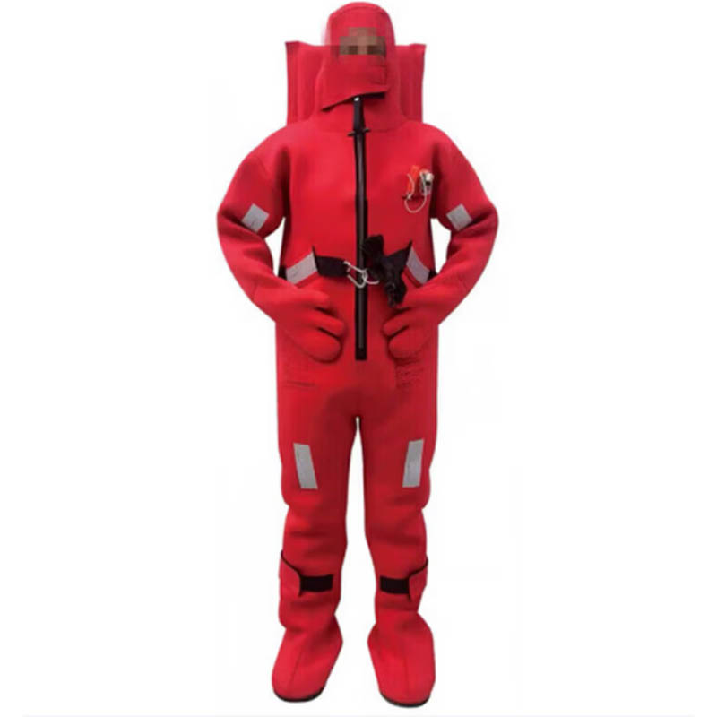 水韵JSF-II船用浸水保温服连体救生服带CCS证书165-175小码 175-185中号可选高清大图