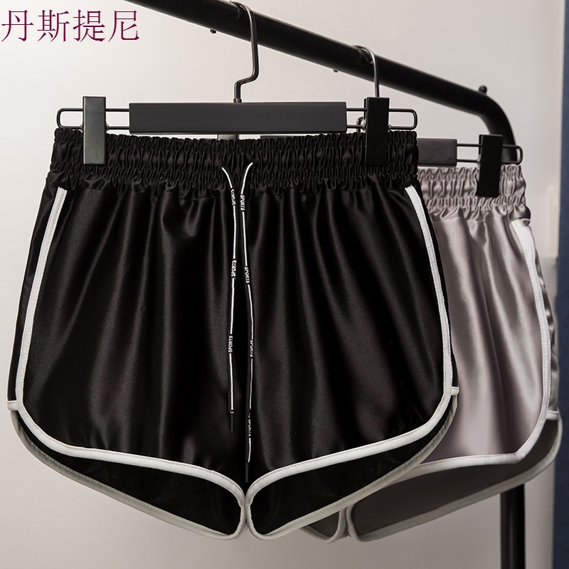 韩版高腰休闲运动短裤女夏宽松跑步阔腿大码家居睡裤学生显瘦热裤