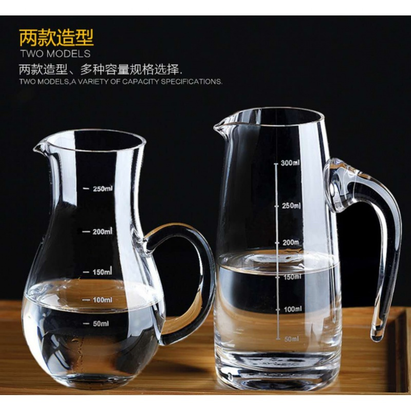 带刻度无铅水晶玻璃白酒分酒器红酒醒酒器家用酒具玻璃酒壶白酒杯(请先与客服确认再)