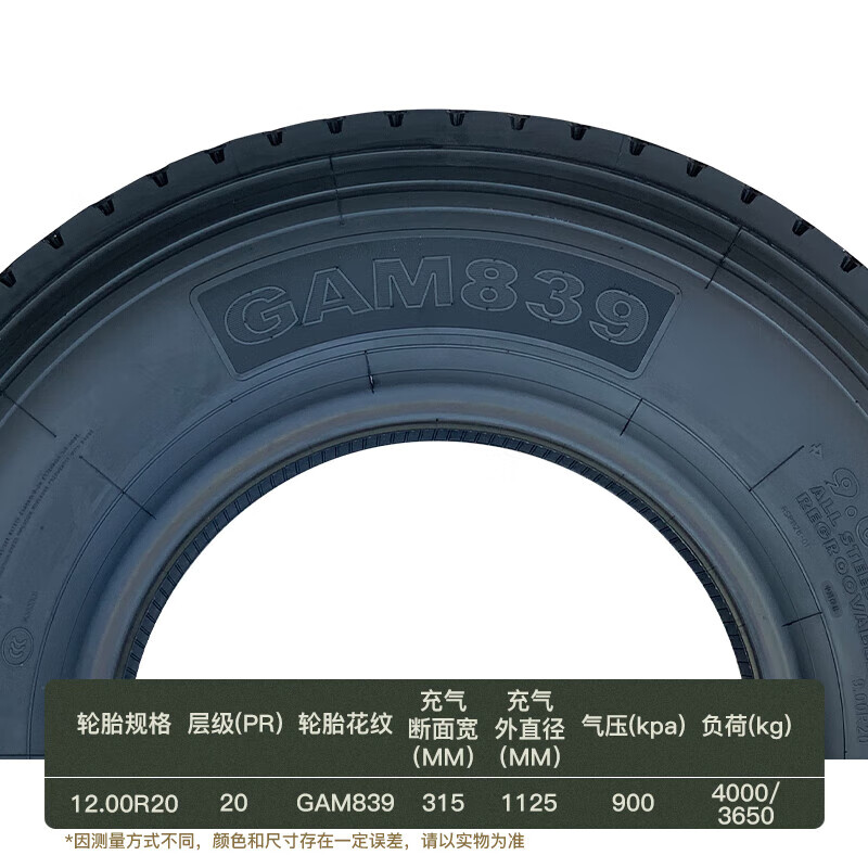 佳通(Giti)轮胎12.00R20 20PR GAM839 1套越野轮胎适配解放陕汽重汽豪沃高清大图