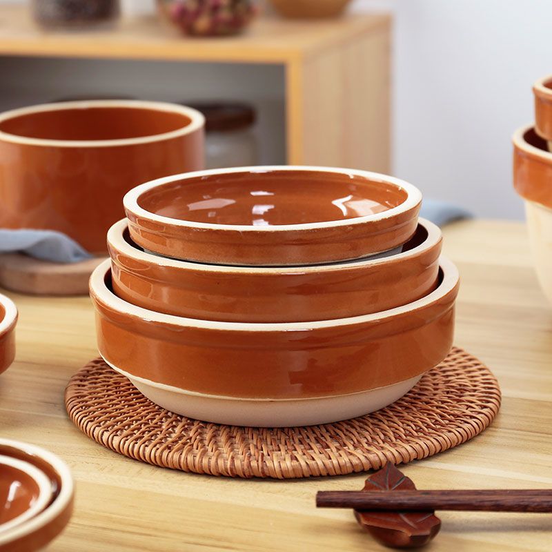 蒸米饭蒸饭碗陶土碗陶碗粗陶蒸菜碗家用蒸蛋砂钵仔碗陶瓷蒸饭商用 3寸