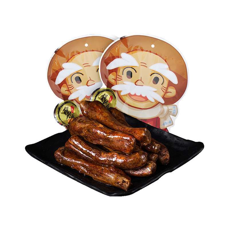 杨大爷排骨香肠500g/袋四川特产腊肠成都麻辣脆骨肠川味特色熏肠腊肉