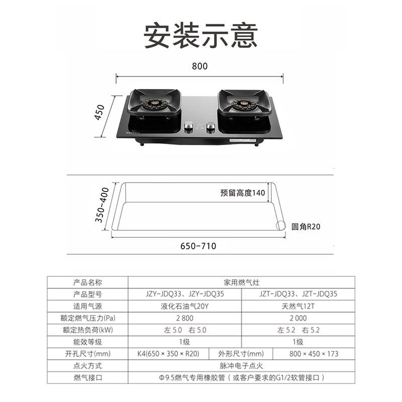 百得(BEST)华帝股份烟灶套装AC36+AQ35 26m³变频顶侧三吸900Pa静压烟灶联动5.2kW天然气高清大图