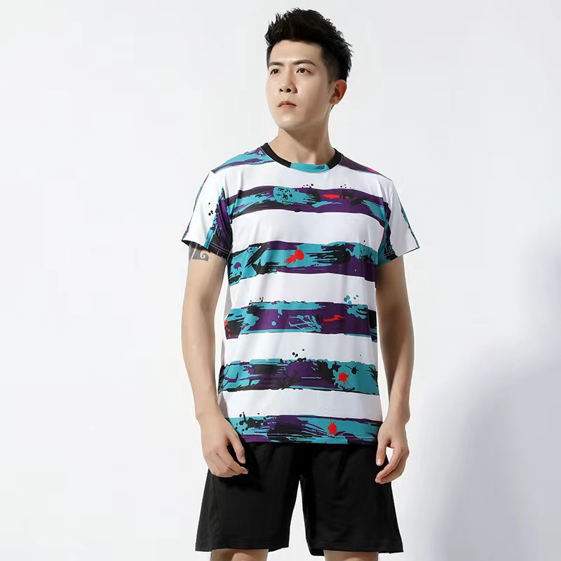 蒙企智品男女休闲运动跑步健身服新款羽毛球服装套装Y-1013高清大图