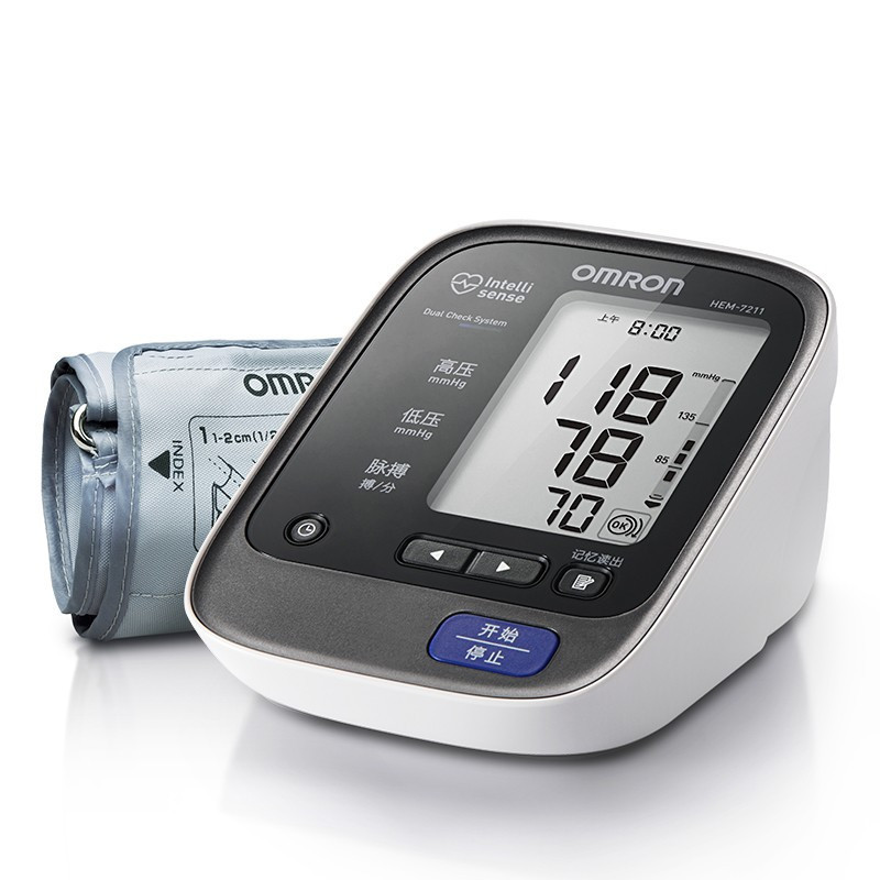 欧姆龙(OMRON)进口电子血压计家用上臂式 日本原装医用血压测量仪 HEM-7211