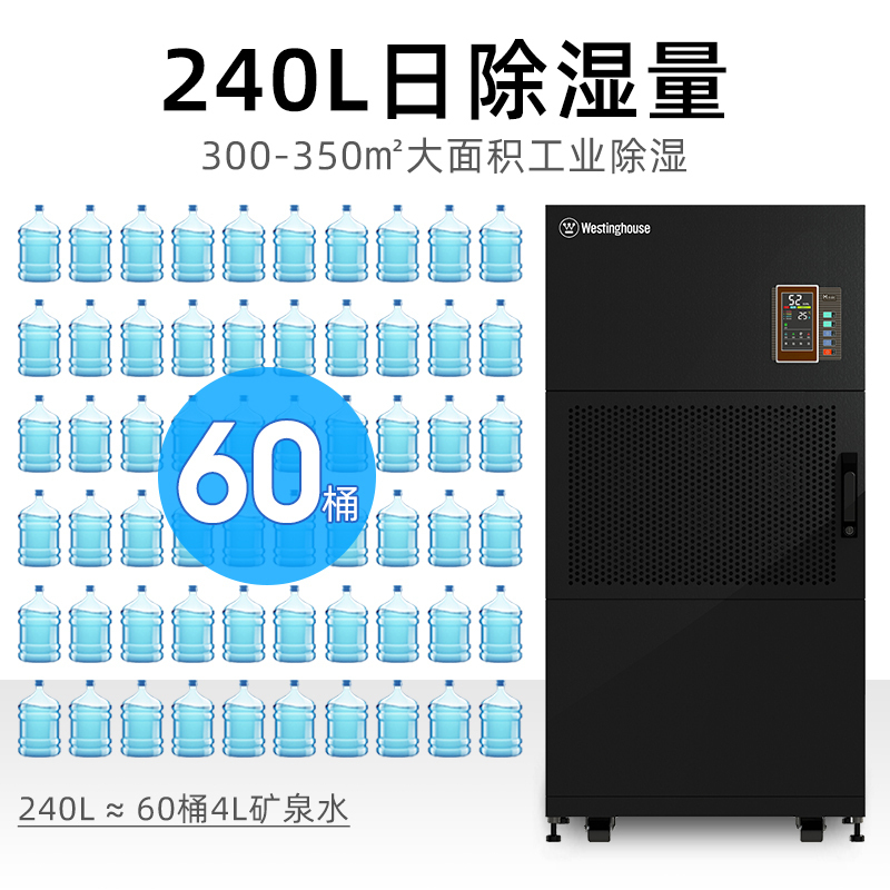 美国西屋除湿机地下室木材干燥车间仓库厂房抽湿大功率工业吸湿器