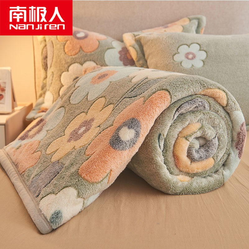 珊瑚绒毯子盖被法兰绒毛毯双人单人床单单件空调午睡毯被子高清大图