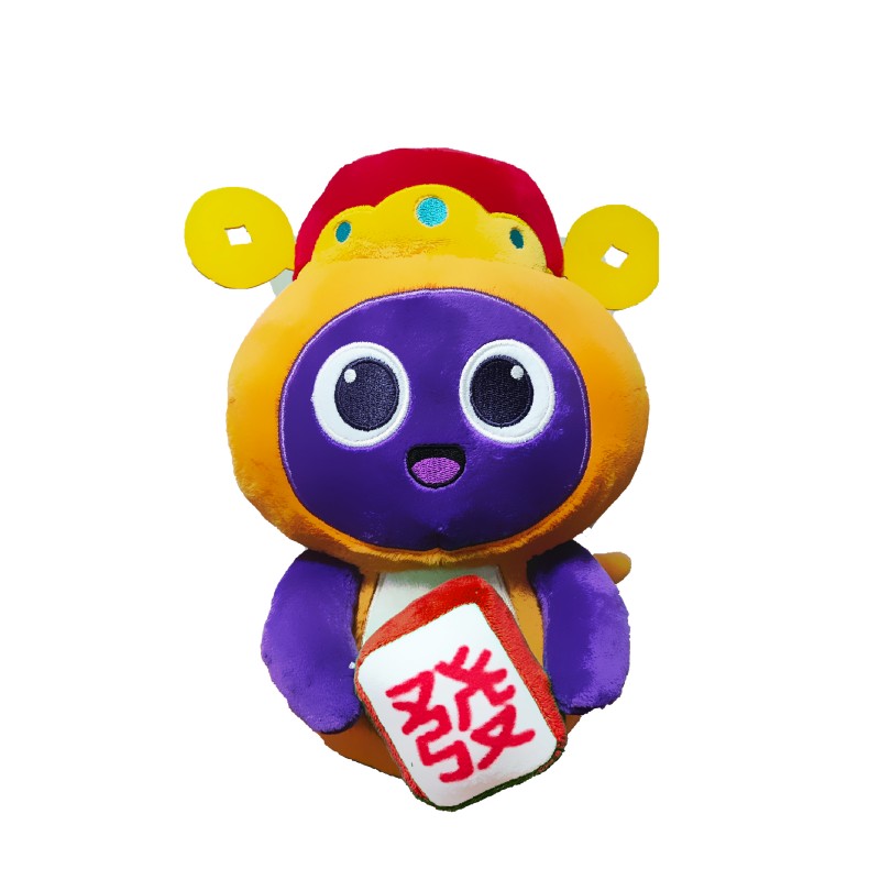 小茄子蛇年送财毛绒公仔