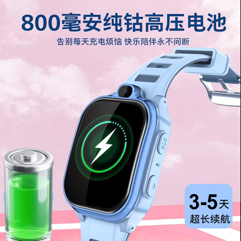 联想 智能电话手表K1 2+16G 蓝色 全网通安卓版GPS定位wifi防水学生手表微信可视频高清大图