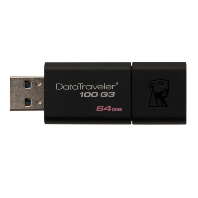 金士顿（Kingston）DT 100G3 64GB USB3.0 U盘 高速车载U盘 黑色