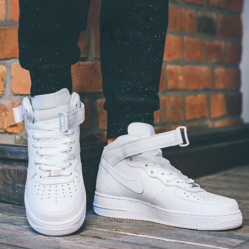NIKE耐克AIR FORCE 1 AF1空军一号1号复古男女子低帮运动系带休闲板鞋纯白中帮高帮经典款通用男女情侣小白鞋