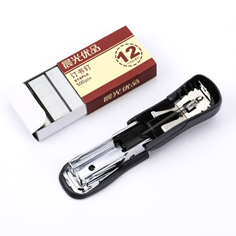 晨光ABS91668 文具12#小型便携订书机 优品系列学生办公迷你订书器组合套装(订书器+订书钉)