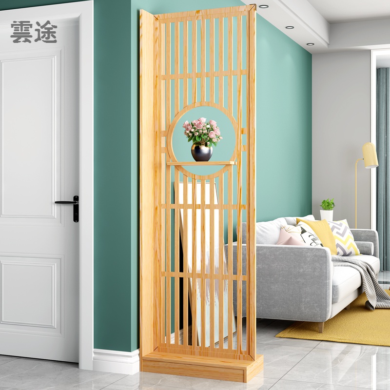 屏风隔断墙客厅简约现代装饰卧室遮挡家用双面网红进实木玄关柜定制