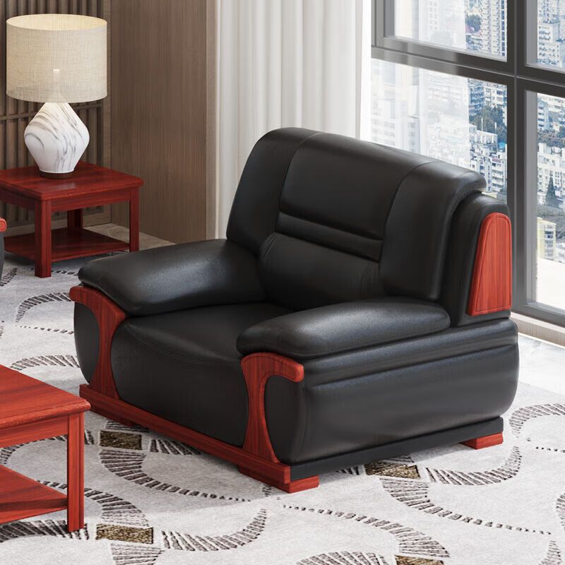 圣斯顿 HF9051-1-1 单人位西皮沙发1200*830*820mm(单位:张)黑色高清大图