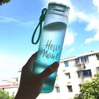 渐变色耐热玻璃杯男女大容量便携水杯随手杯创意茶杯韩国学生杯子 硕士杯[绿色]