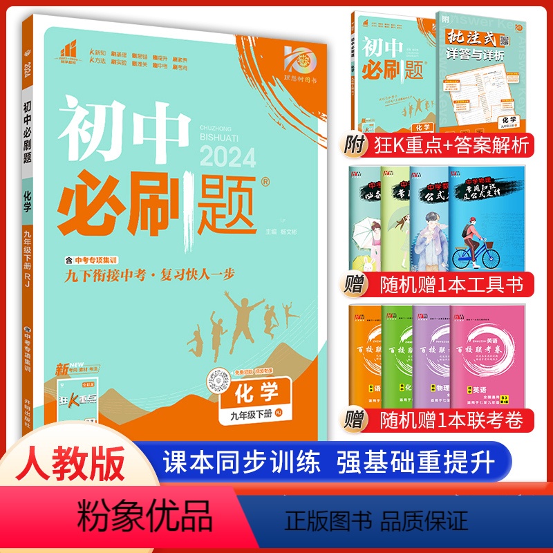 化学 九年级下 [正版]2024新版 初中必刷题九年级下册化学人教版 中考必刷题9年级化学同步练习册试卷题库 初三九下化