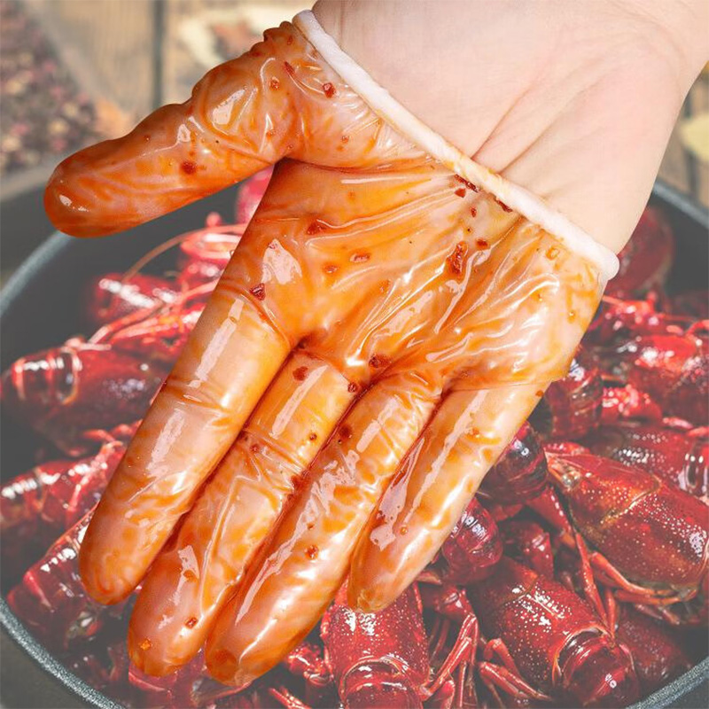 冰禹 一次性手套 BYQ-932 TPE 白色透明 L 100只 1盒高清大图