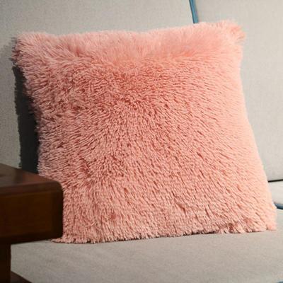 4545抱枕套粉色ins风北欧长毛绒抱枕沙发靠枕汽车床头靠垫办公室公主