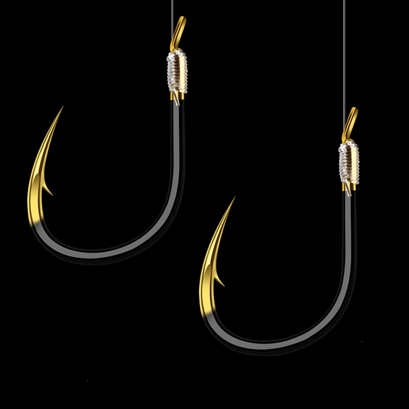 鱼钩绑好子线双钩成品套装钓鱼袖钩全套金袖渔具鲫鱼钩